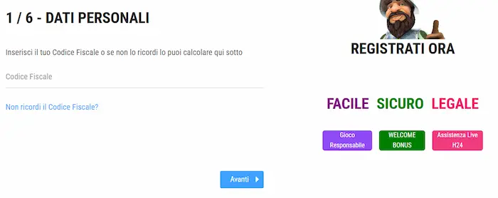 Vincitu Casino Italy reg